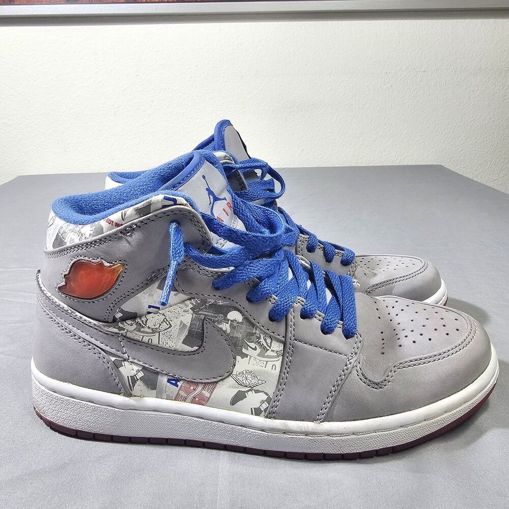 Rare Vintage 2007 Nike Air Jordan 1 Retro LS Stealth Gray Sz 7 Men / 8.5 Women